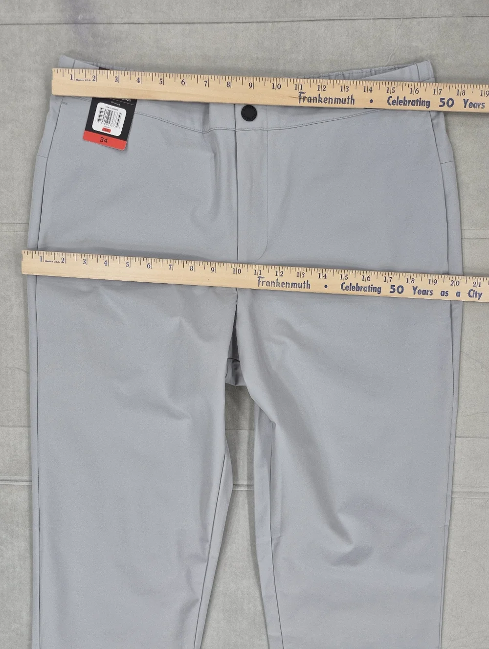 Banana Republic Motion Tech Hybrid Pant men's 34 Quarry gray stretch polyester - Picture 6 of 13